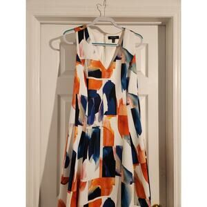 Ellen Tracy Dress Womens 12 Sleeveless Knee Length Lined